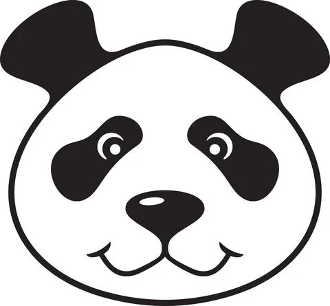 Panda bear head Stock Illustration