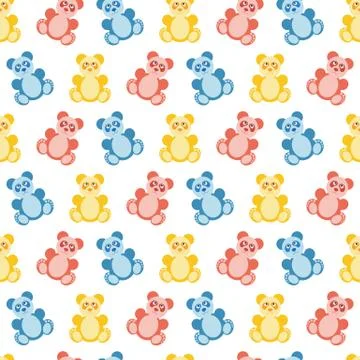 Panda bear pattern. Stock Illustration
