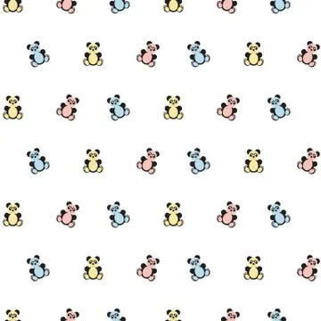 Panda bear pattern. Stock Illustration