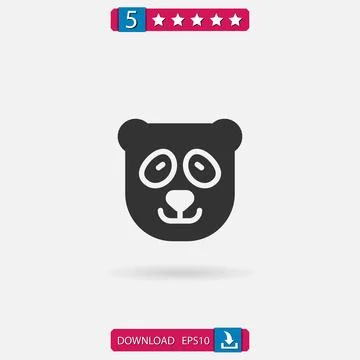 Panda bear vector icon Stock Illustration