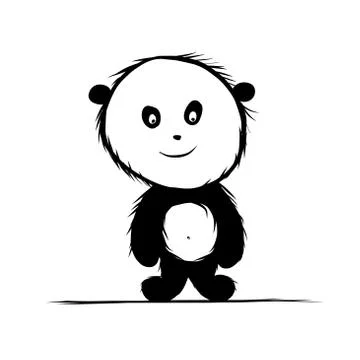Panda bear for your design Stock Illustration