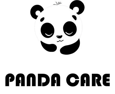 Panda Care Logo Vector File with a panda head Stock Illustration