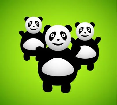 Panda cartoon character Stock Illustration