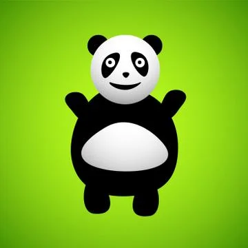 Panda cartoon character Stock Illustration