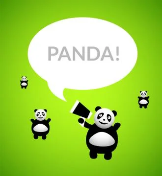 Panda cartoon character Stock Illustration