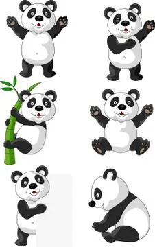 Panda cartoon Stock Illustration