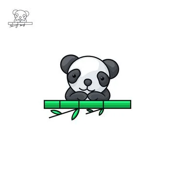 Panda cartoon Stock Illustration
