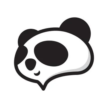 Panda Chat Apps creative logo icon vector illustration Stock Illustration