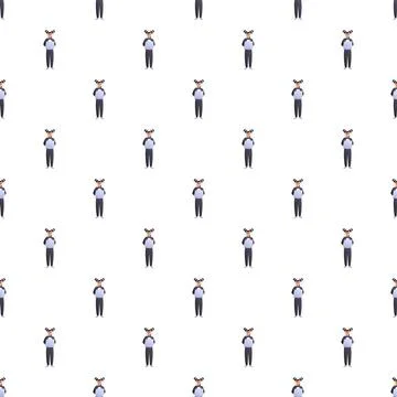 Panda costume pattern for children background illustration Stock Illustration
