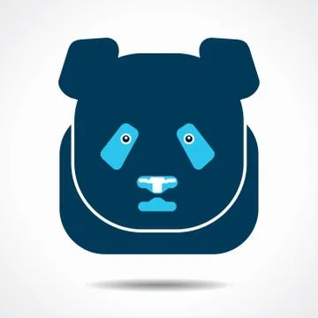 Panda creative face stock vector Stock Illustration