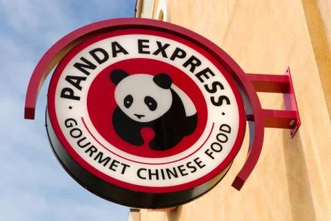 Panda Express Exterior and Logo. Stock Photos