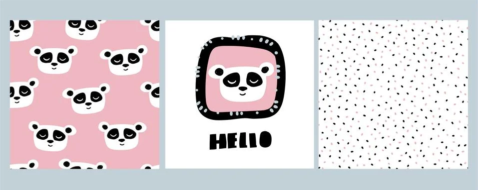 Panda face Stock Illustration