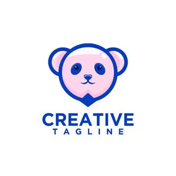 Panda face Stock Illustration