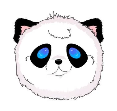Panda face kawaii vector illustration Stock-Illustration
