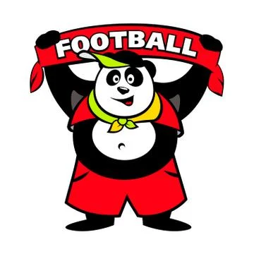 Panda fan logo Stock Illustration