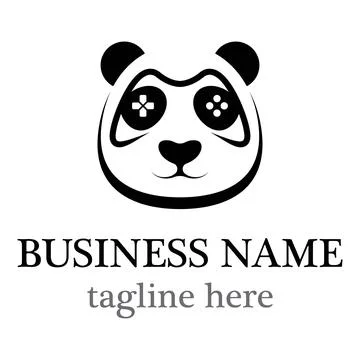 Panda gaming vector logo design Stock Illustration