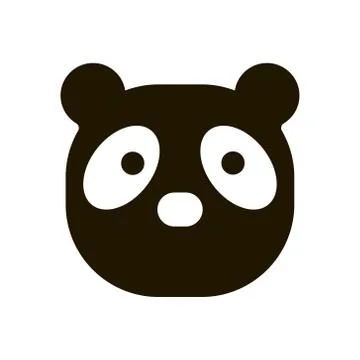 Panda head icon in trendy flat style isolated. Illustration eps 10. Stock Illustration
