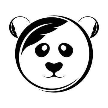 Panda head logo vector icon design Stock Illustration