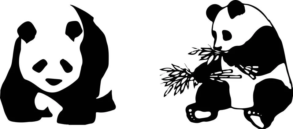 Panda icon on white background Stock Illustration