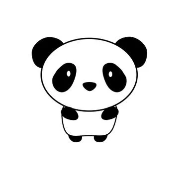 Panda icon on a white background Stock Illustration