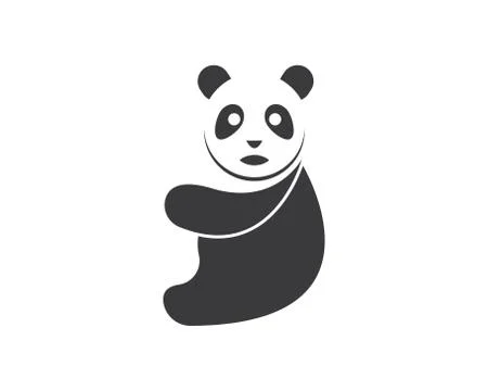 Panda ilustration logo vector icon Stock Illustration