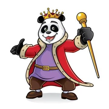 Panda king 스톡 일러스트