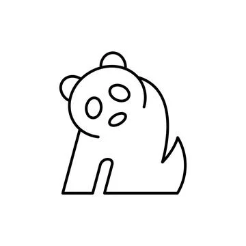 Panda line icon Stock Illustration