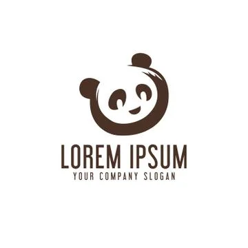 Panda logo design concept template Stock Illustration