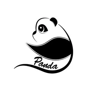 Panda logo design vector. Stock Illustration