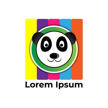 Panda logo design vector stock template Illustration. Stock Illustration
