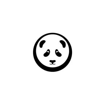 Panda Logo Head Bear Vector Stock Illustration