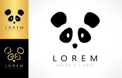 Panda logo vector. Animal design. Stock Illustration