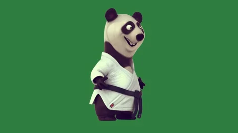 Panda Looping Transparent Background Animation Stock Footage 338017020