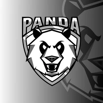 Panda mascot logo Stock Illustration