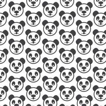 Panda pattern background Stock Illustration