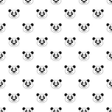 Panda pattern vector Stock Illustration