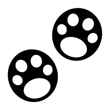 Panda paw prints trail icon vector design element Stock Illustration