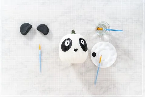 Panda Pumpkin Stock Photos