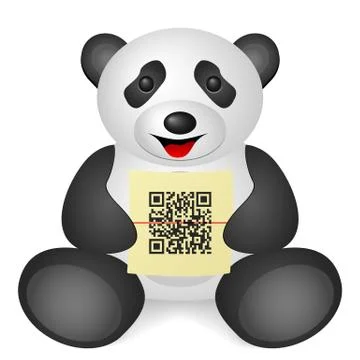 Panda qr code Stock Illustration