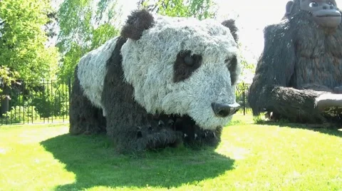 Panda Sculpture 3 Stock Footage 5363504