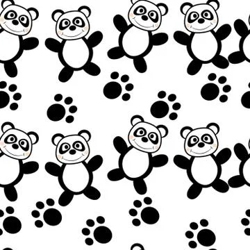 Panda seamless Illustrazione stock