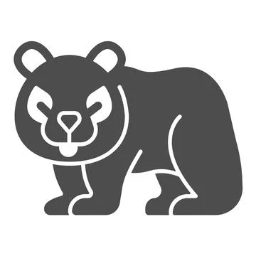 Panda solid icon, worldwildlife concept, panda bear vector sign on white イラスト素材