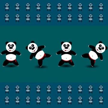 Panda sport Stock Illustration