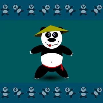 Panda sport Stock Illustration