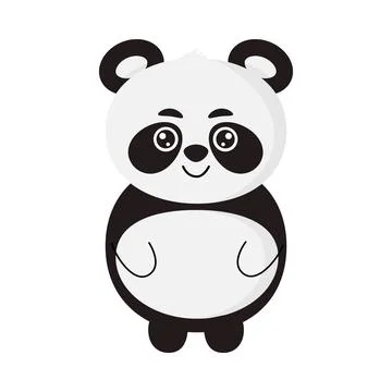 Panda standing. Mascot Character. Illustrazione stock