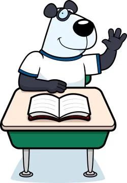 Panda Student Stock Illustration