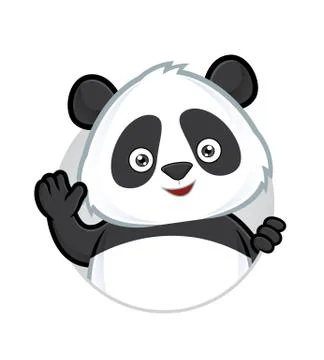 Panda waving Stock Illustration