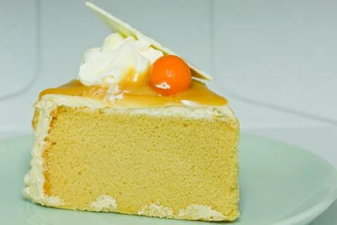 Pandan cake. Stock Photos