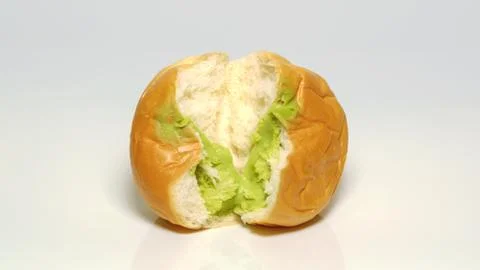 Pandan custard bread Foto stock