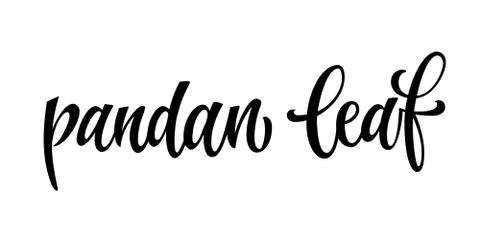 Pandan leaf- vector hand drawn calligraphy style lettering word. Stock Illustration